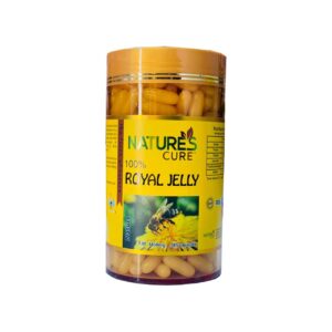 Nature’s Cure 100% Royal Jelly 1450mg – Natural Energy & Immune Support | Skin, Hair & Vitality Supplement | 365 Softgel Capsules